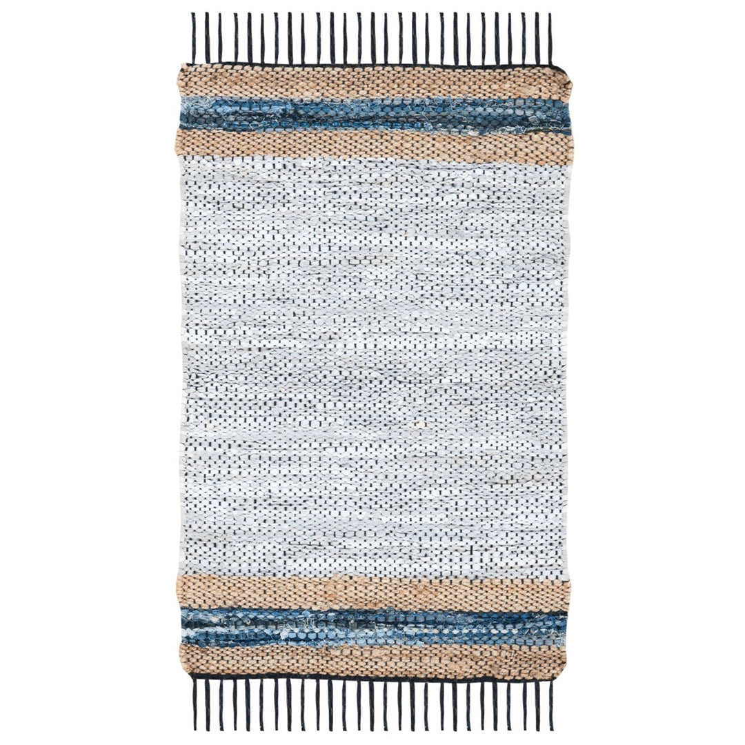 SAFAVIEH Vintage Leather VTL602F Grey / Natural Rug Image 1