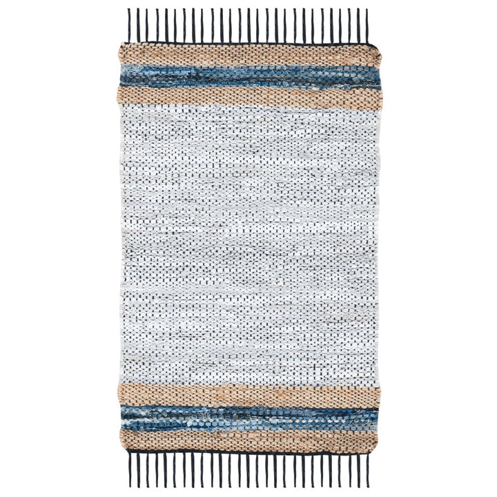 SAFAVIEH Vintage Leather VTL602F Grey / Natural Rug Image 1