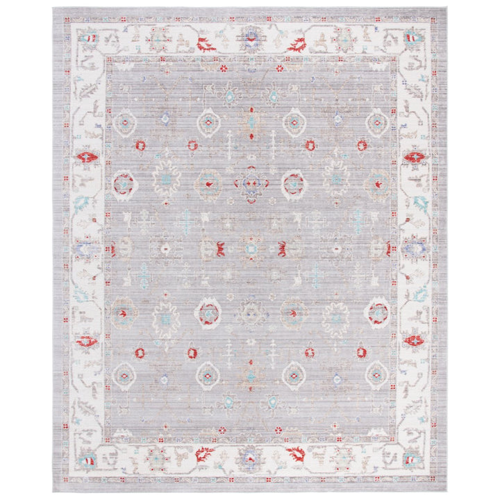 SAFAVIEH Windsor Collection WDS313T Light Grey / Ivory Rug Image 1