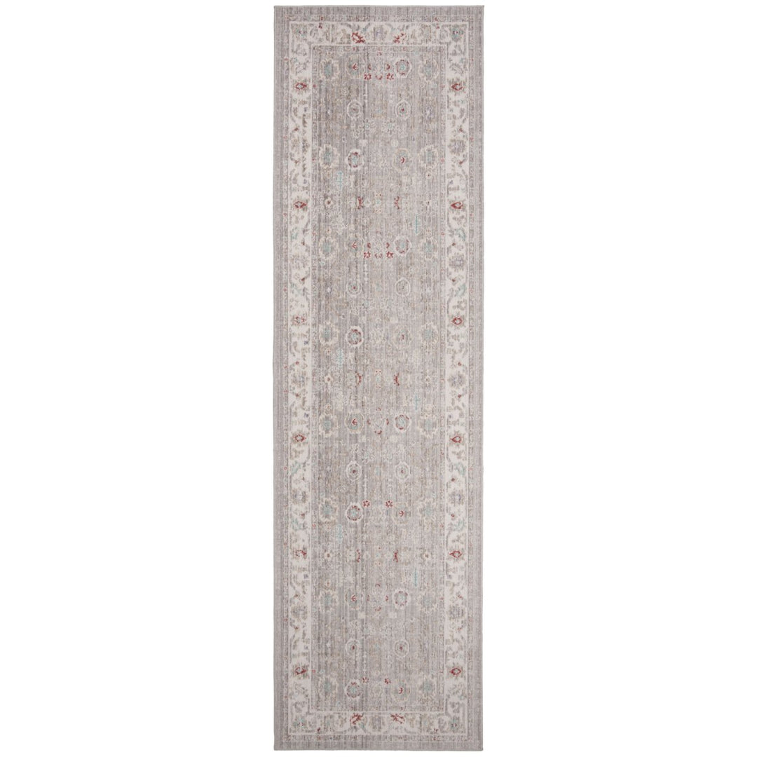 SAFAVIEH Windsor Collection WDS313T Light Grey / Ivory Rug Image 1