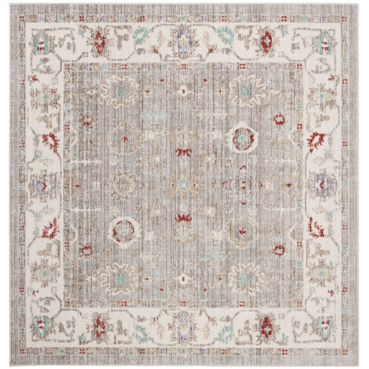 SAFAVIEH Windsor Collection WDS313T Light Grey / Ivory Rug Image 6