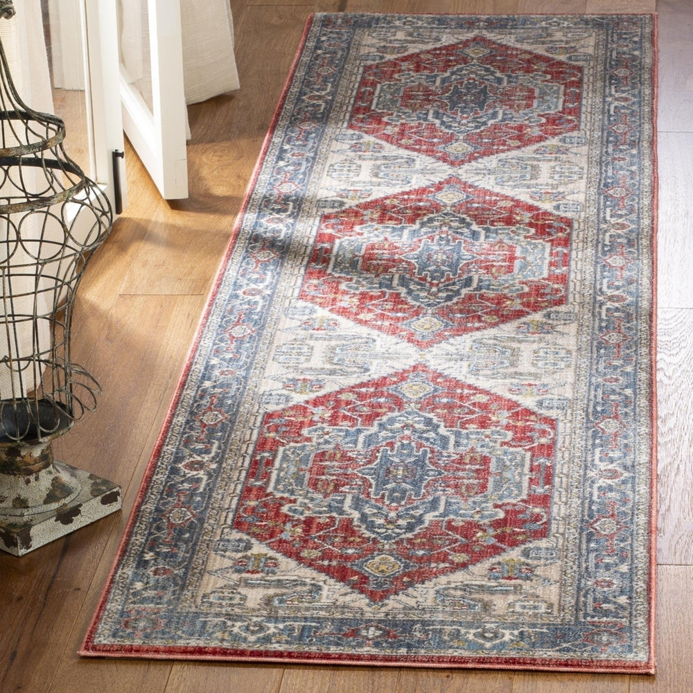 SAFAVIEH Vintage Persian Collection VTP477Q Red/Blue Rug Image 2