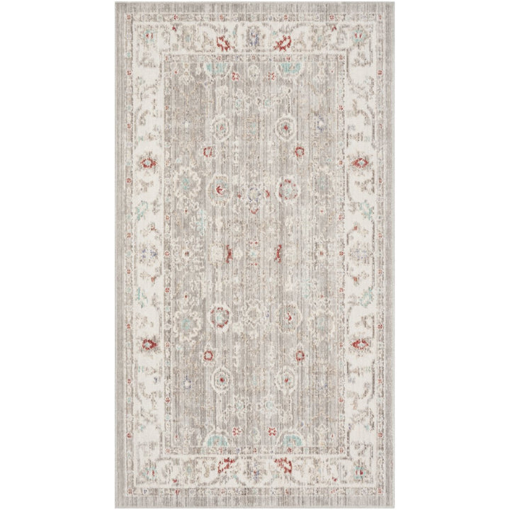 SAFAVIEH Windsor Collection WDS313T Light Grey / Ivory Rug Image 8