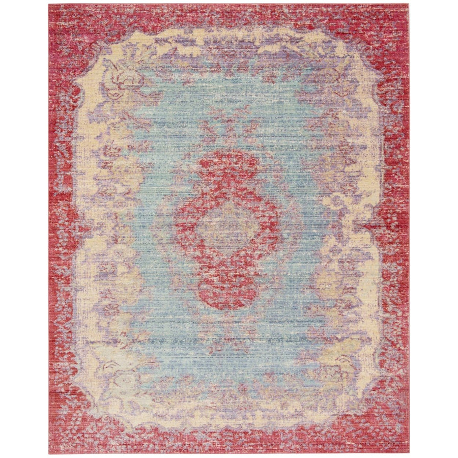 SAFAVIEH Windsor WDS305A Light Blue / Fuchsia Rug Image 1