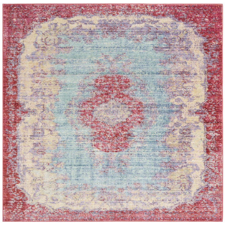 SAFAVIEH Windsor WDS305A Light Blue / Fuchsia Rug Image 4