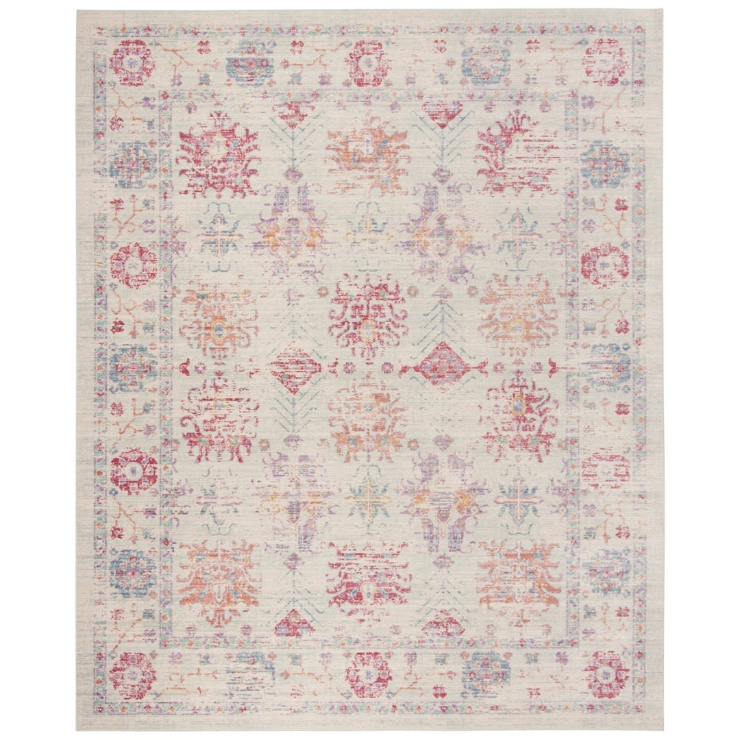 SAFAVIEH Windsor Collection WDS309D Ivory / Fuchsia Rug Image 1