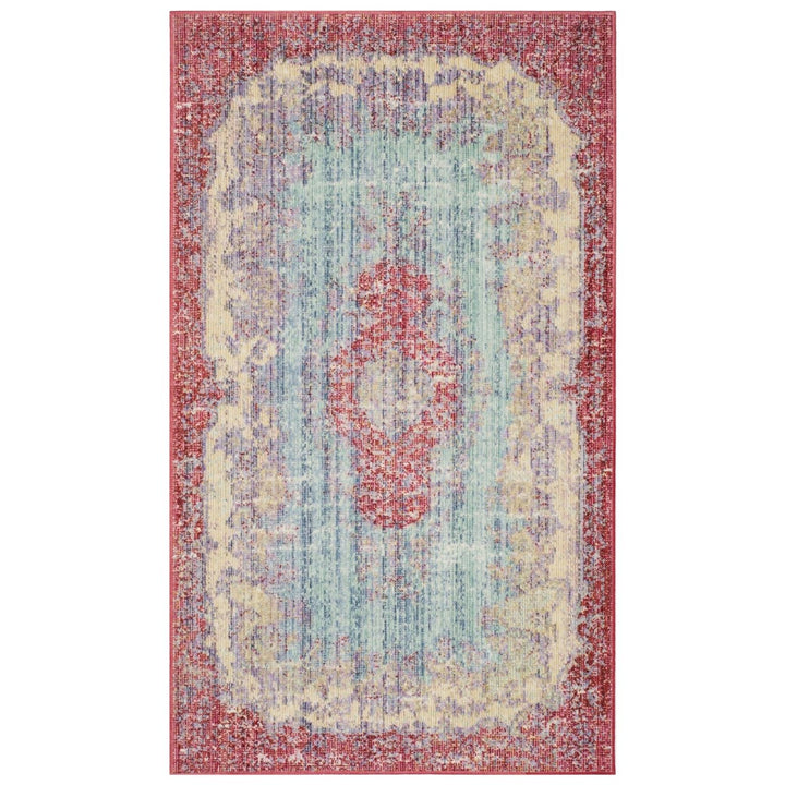 SAFAVIEH Windsor WDS305A Light Blue / Fuchsia Rug Image 7