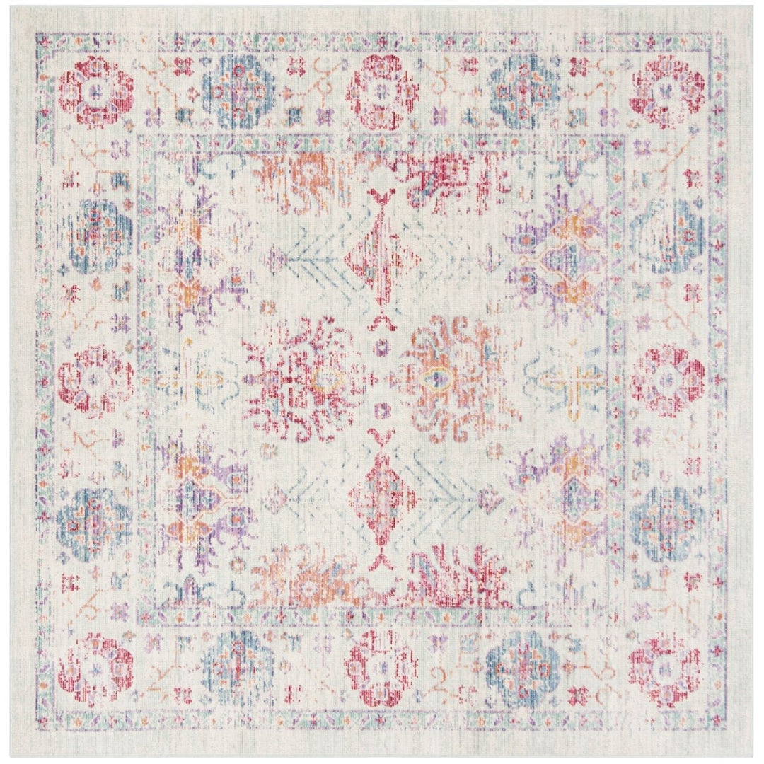 SAFAVIEH Windsor Collection WDS309D Ivory / Fuchsia Rug Image 4