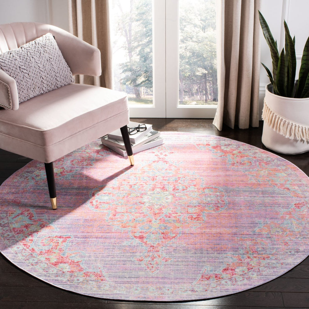 SAFAVIEH Windsor Collection WDS317F Lavender / Fuchsia Rug Image 2