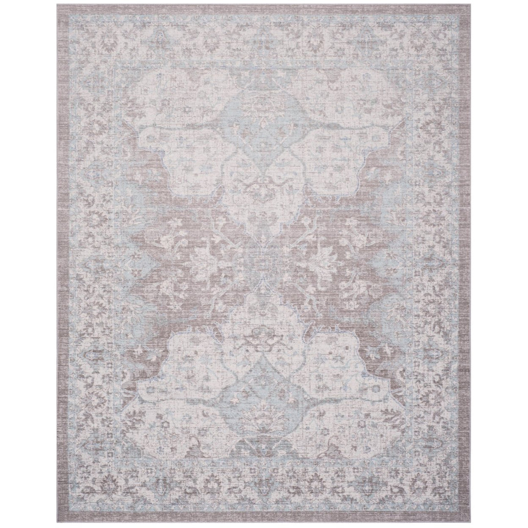 SAFAVIEH Windsor Collection WDS319L Light Grey / Aqua Rug Image 1