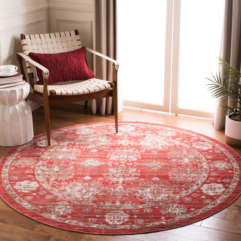 SAFAVIEH Windsor Collection WDS339N Red / Ivory Rug Image 2