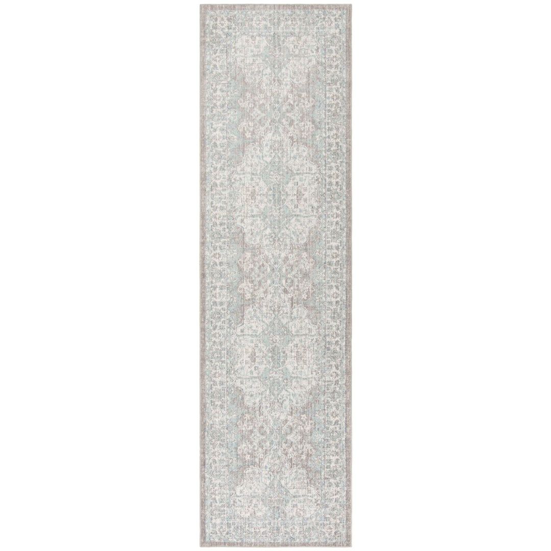 SAFAVIEH Windsor Collection WDS319L Light Grey / Aqua Rug Image 5