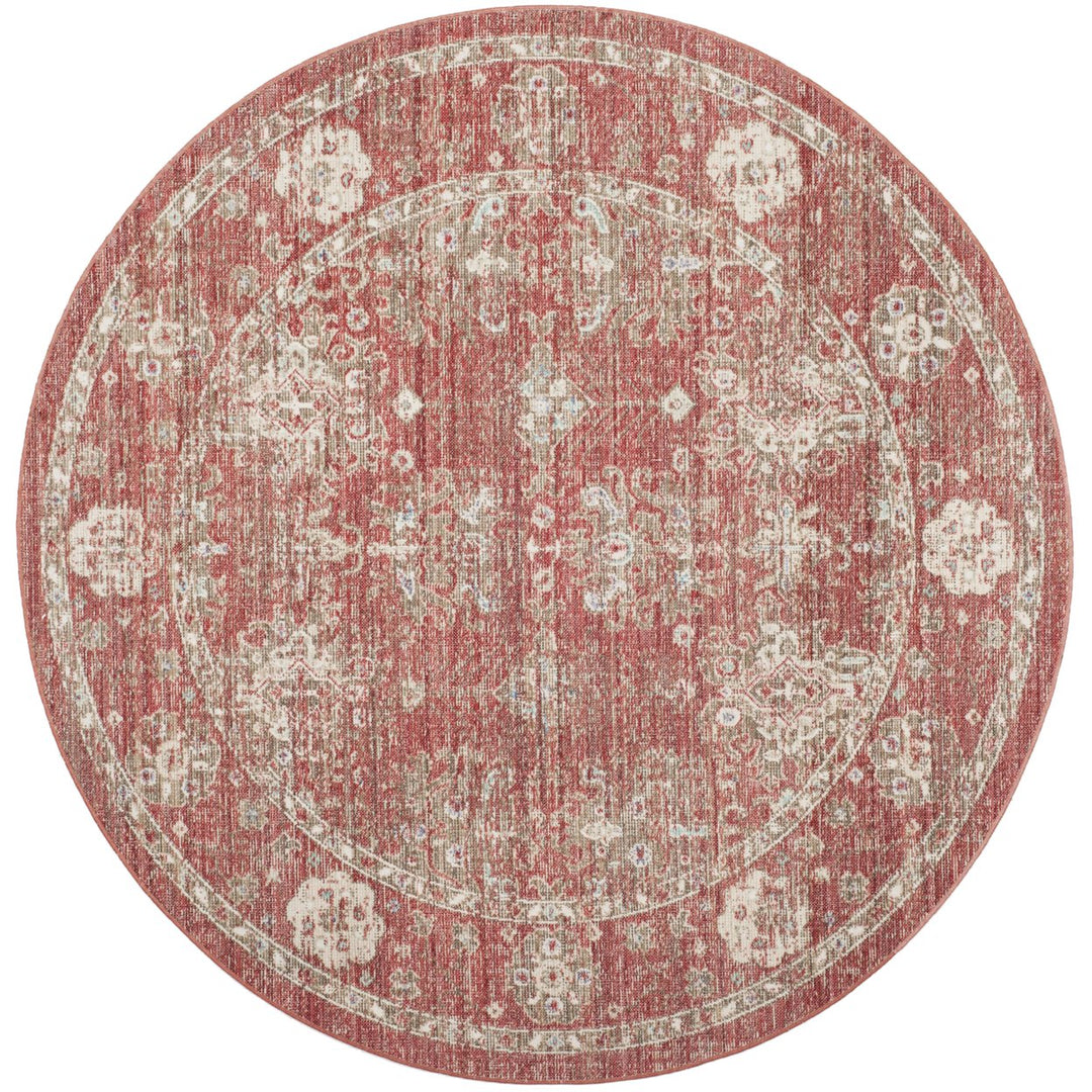 SAFAVIEH Windsor Collection WDS339N Red / Ivory Rug Image 4