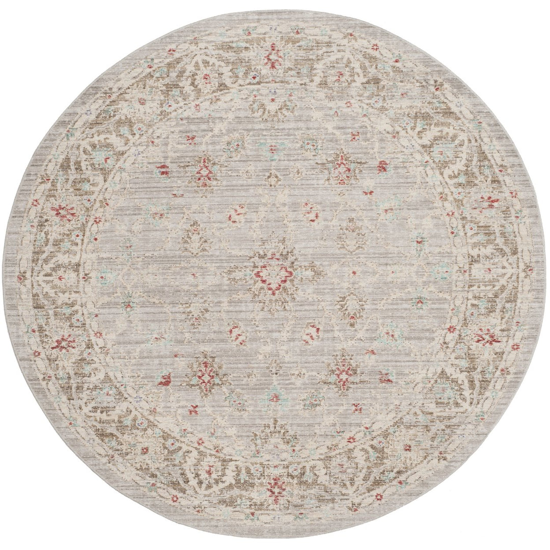 SAFAVIEH Windsor Collection WDS323T Light Grey / Brown Rug Image 4