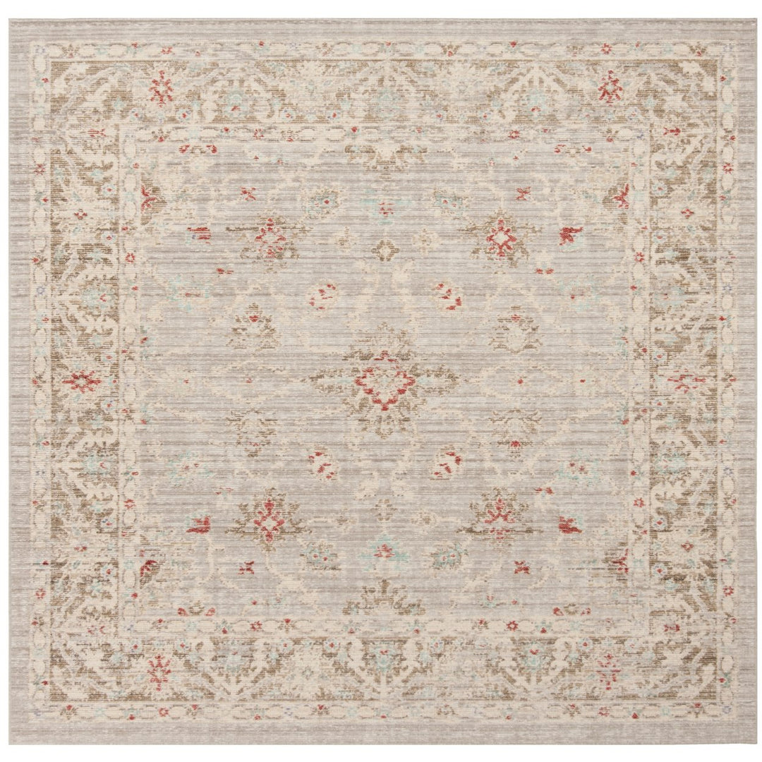 SAFAVIEH Windsor Collection WDS323T Light Grey / Brown Rug Image 5