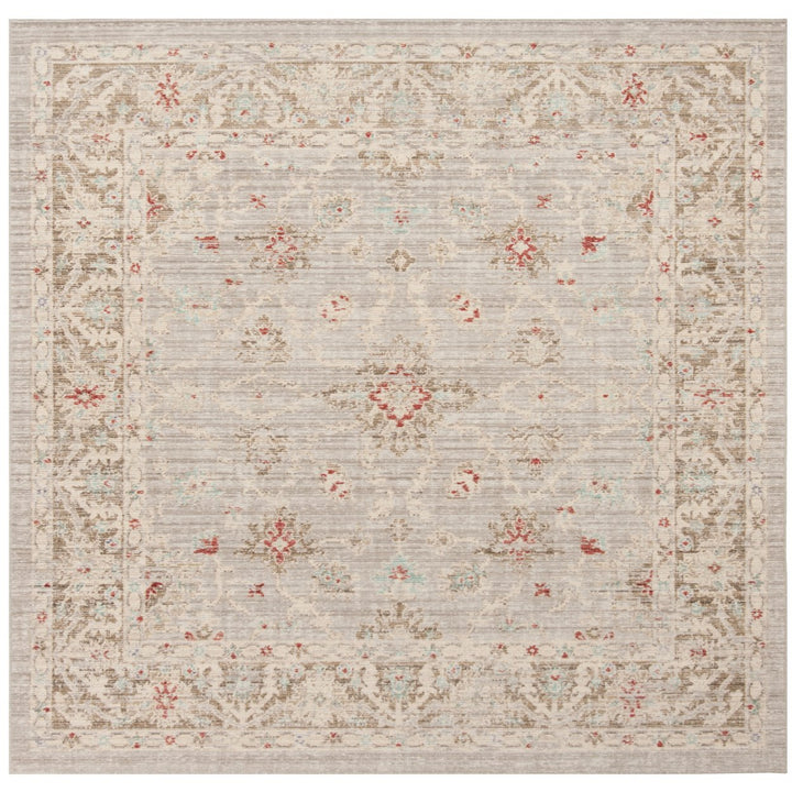 SAFAVIEH Windsor Collection WDS323T Light Grey / Brown Rug Image 5