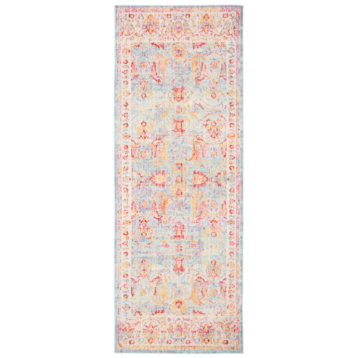 SAFAVIEH Windsor Collection WDS344J Aqua / Red Rug Image 1