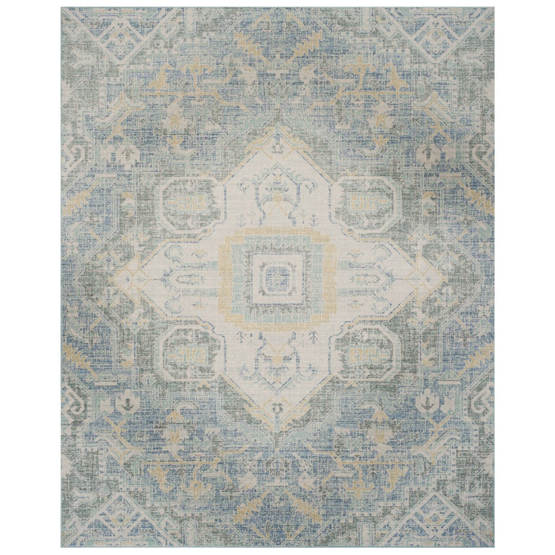 SAFAVIEH Windsor Collection WDS329J Blue / Lime Rug Image 1