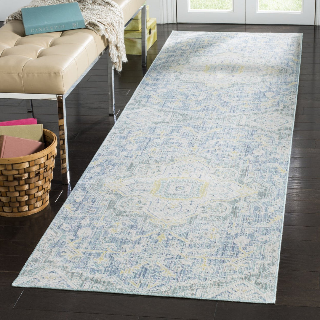 SAFAVIEH Windsor Collection WDS329J Blue / Lime Rug Image 3