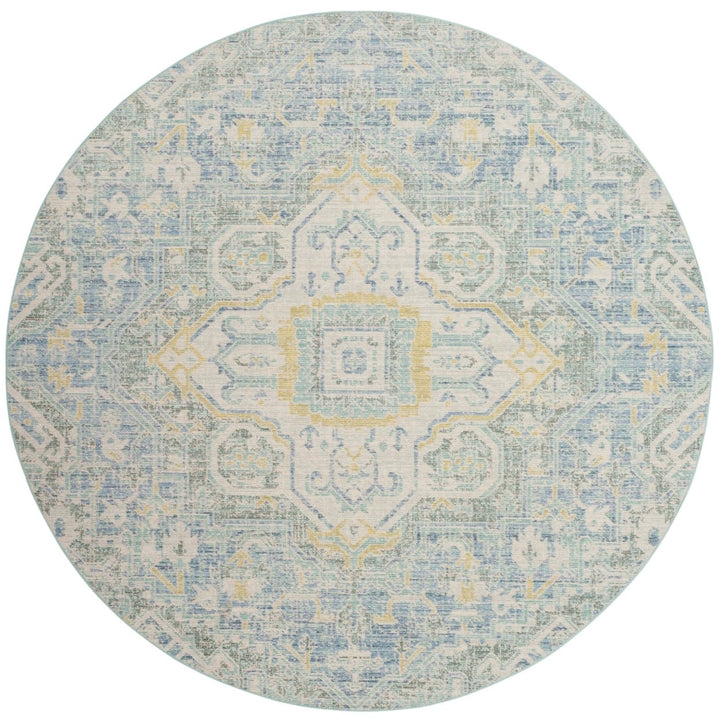 SAFAVIEH Windsor Collection WDS329J Blue / Lime Rug Image 4