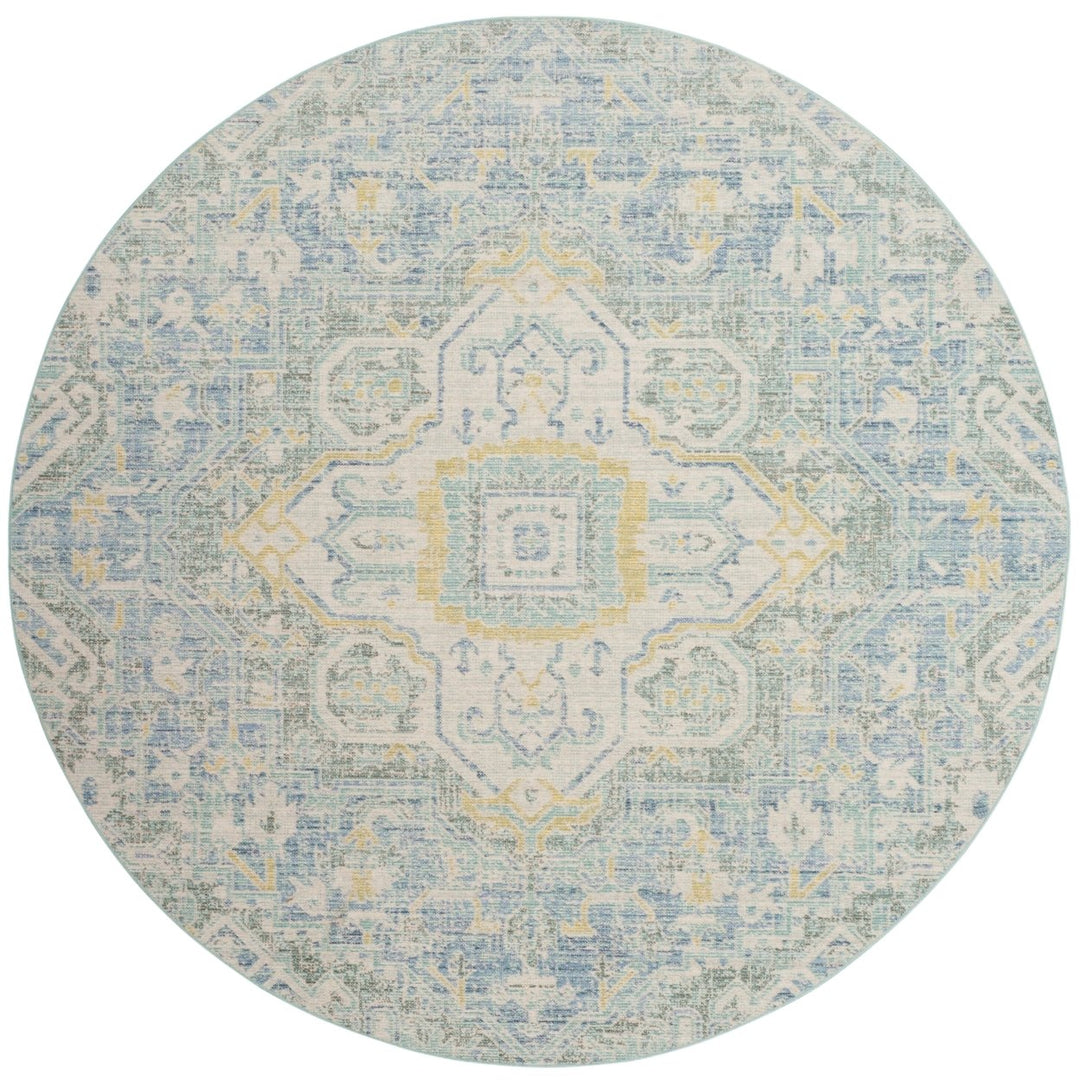 SAFAVIEH Windsor Collection WDS329J Blue / Lime Rug Image 1