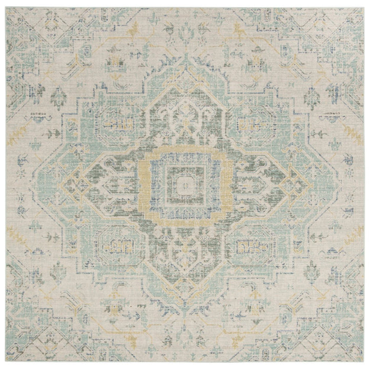 SAFAVIEH Windsor WDS329L Light Grey / Seafoam Rug Image 5