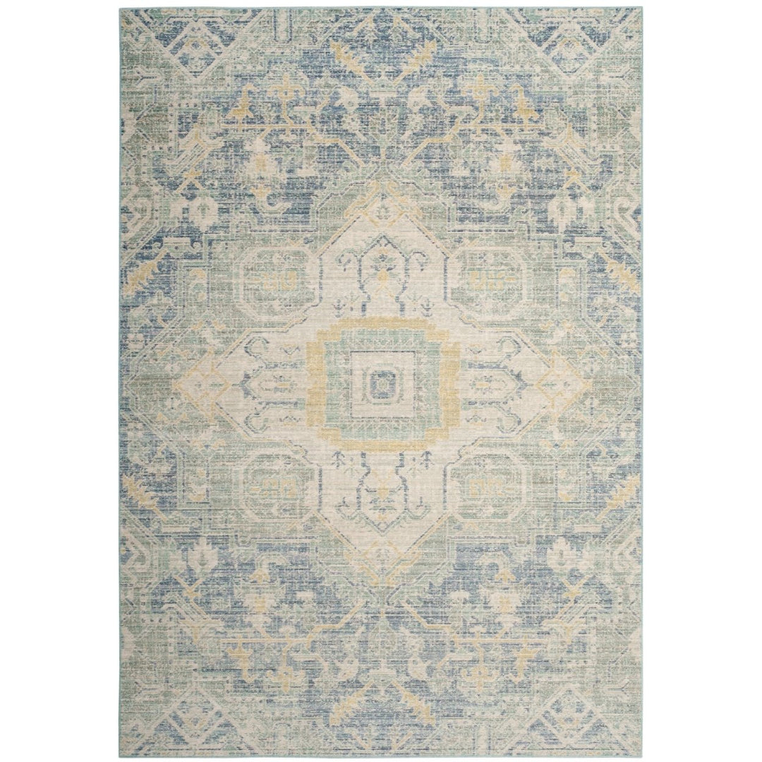 SAFAVIEH Windsor Collection WDS329J Blue / Lime Rug Image 10