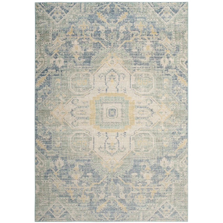 SAFAVIEH Windsor Collection WDS329J Blue / Lime Rug Image 10