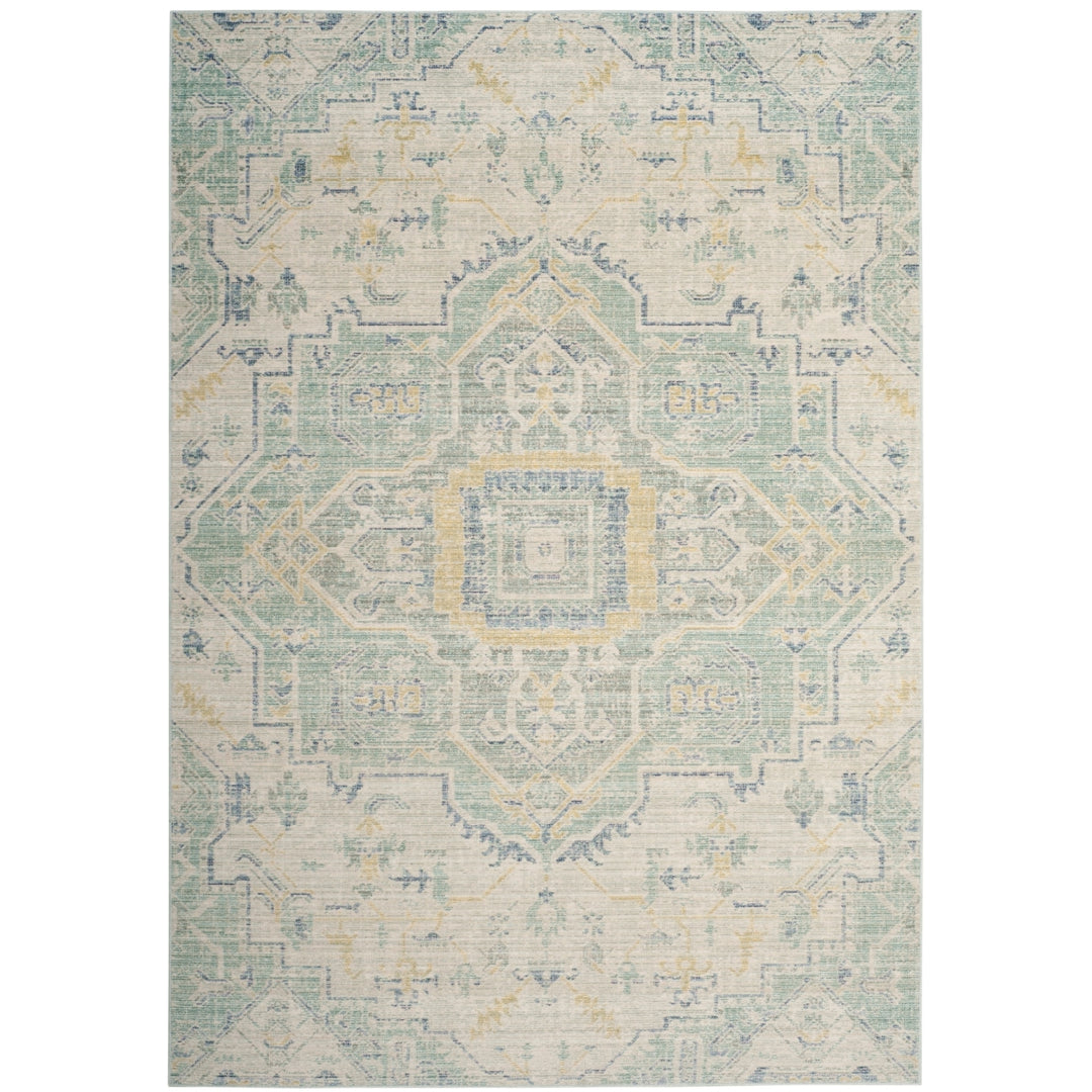 SAFAVIEH Windsor WDS329L Light Grey / Seafoam Rug Image 9