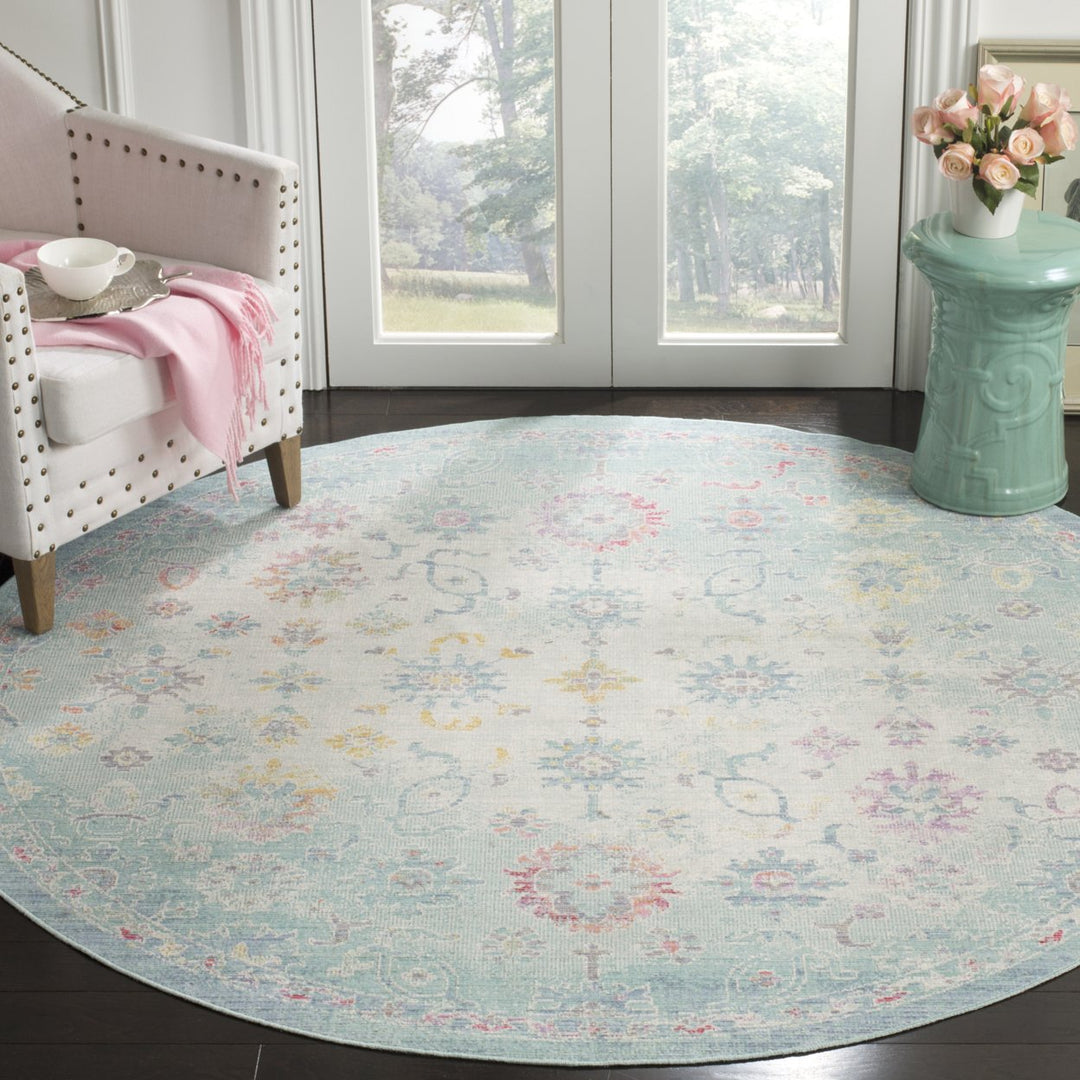 SAFAVIEH Windsor Collection WDS331J Seafoam / Blue Rug Image 2