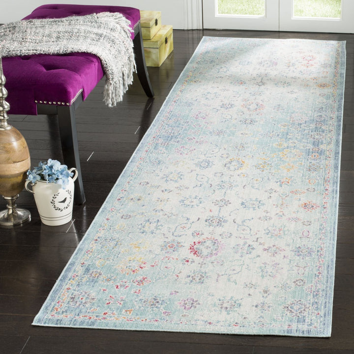 SAFAVIEH Windsor Collection WDS331J Seafoam / Blue Rug Image 3