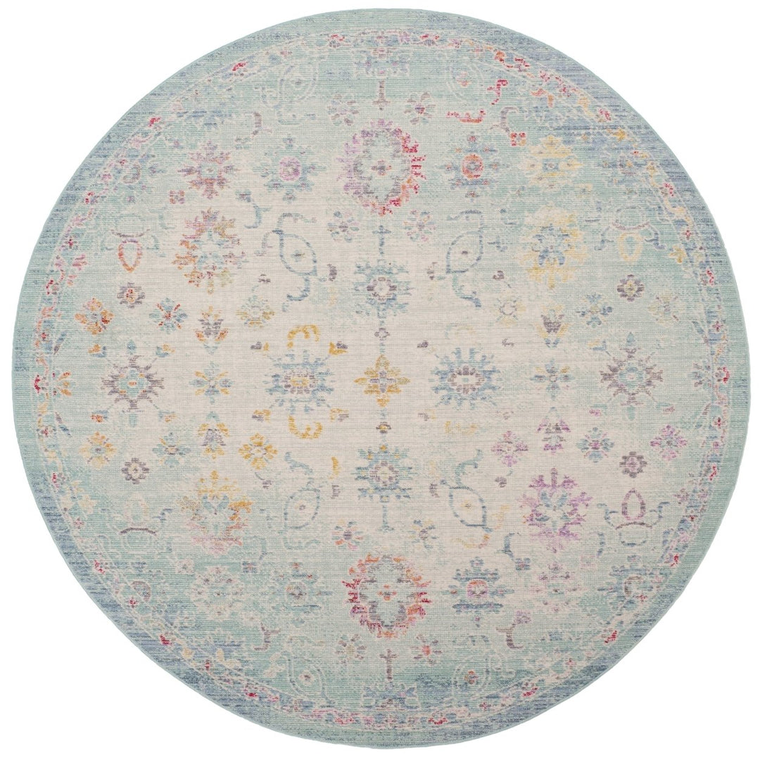 SAFAVIEH Windsor Collection WDS331J Seafoam / Blue Rug Image 4