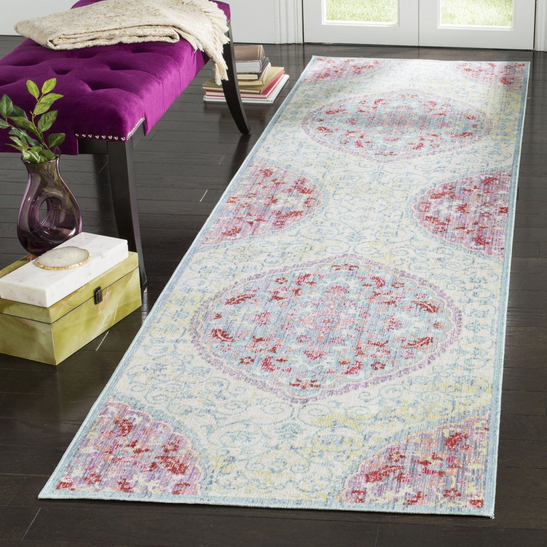 SAFAVIEH Windsor Collection WDS335P Light Grey / Blue Rug Image 3