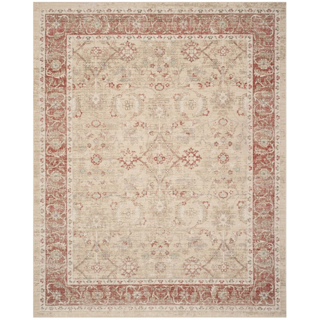 SAFAVIEH Windsor Collection WDS345N Ivory / Red Rug Image 1