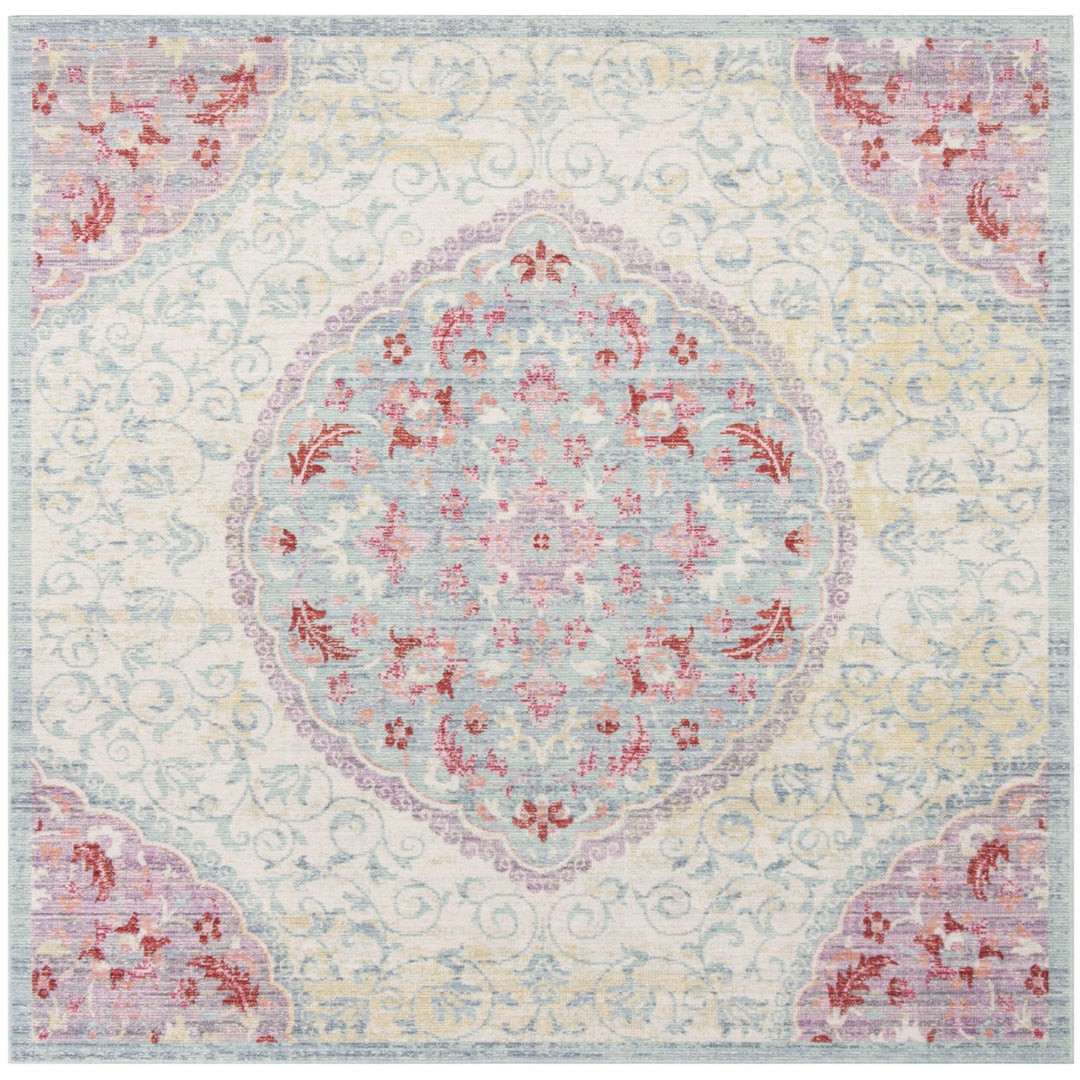 SAFAVIEH Windsor Collection WDS335P Light Grey / Blue Rug Image 5