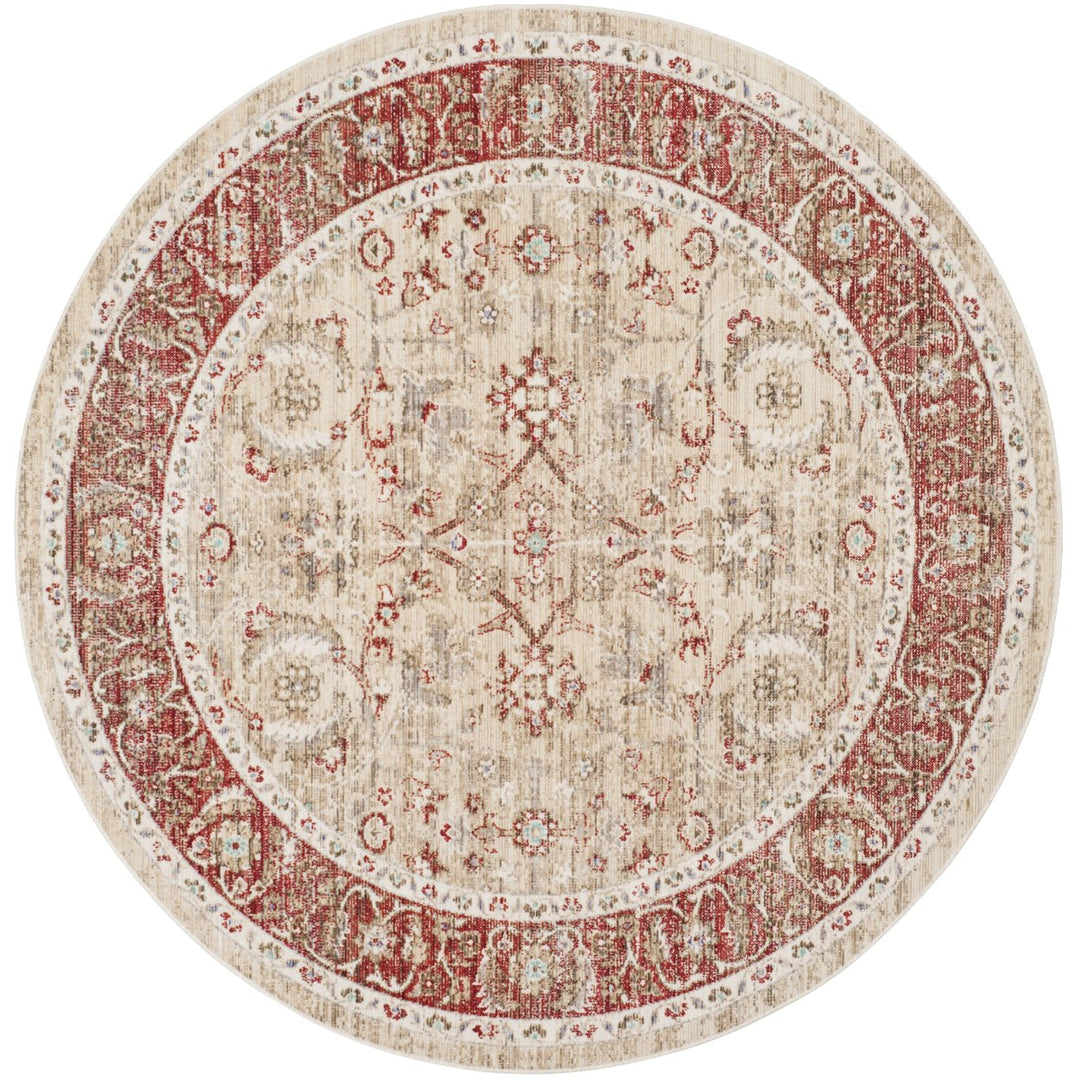 SAFAVIEH Windsor Collection WDS345N Ivory / Red Rug Image 3