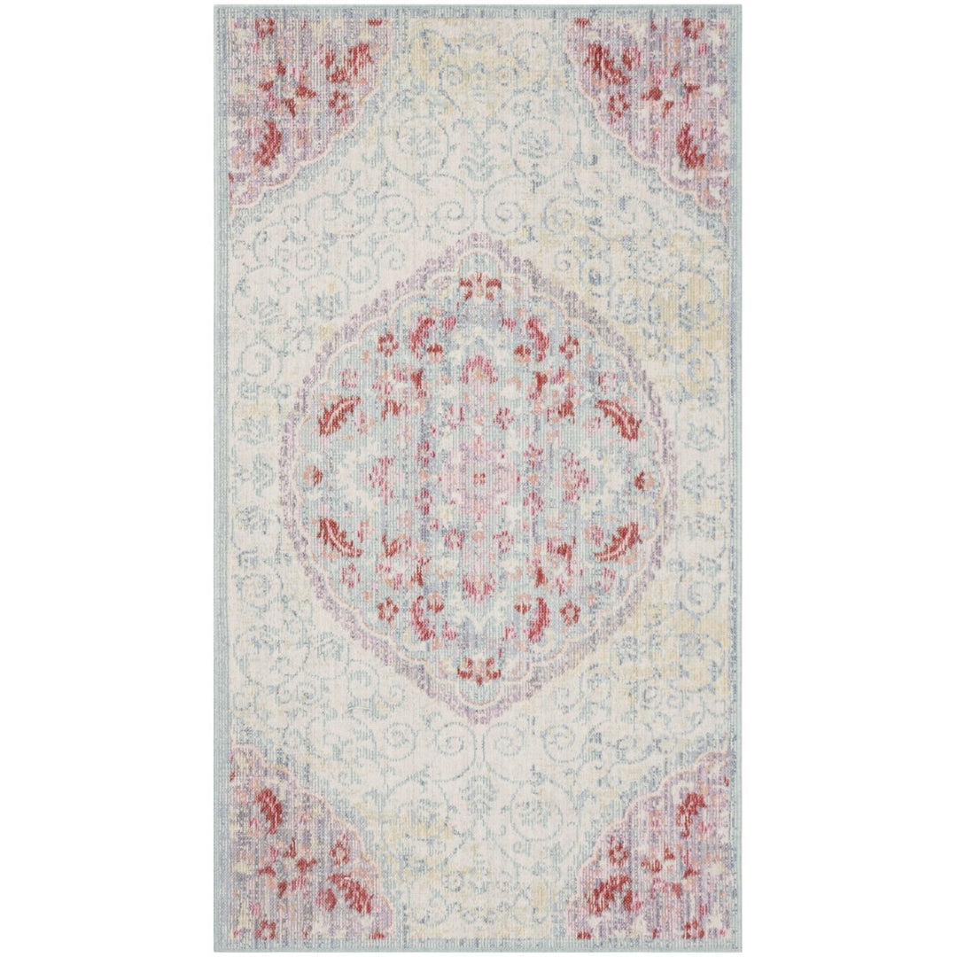 SAFAVIEH Windsor Collection WDS335P Light Grey / Blue Rug Image 7