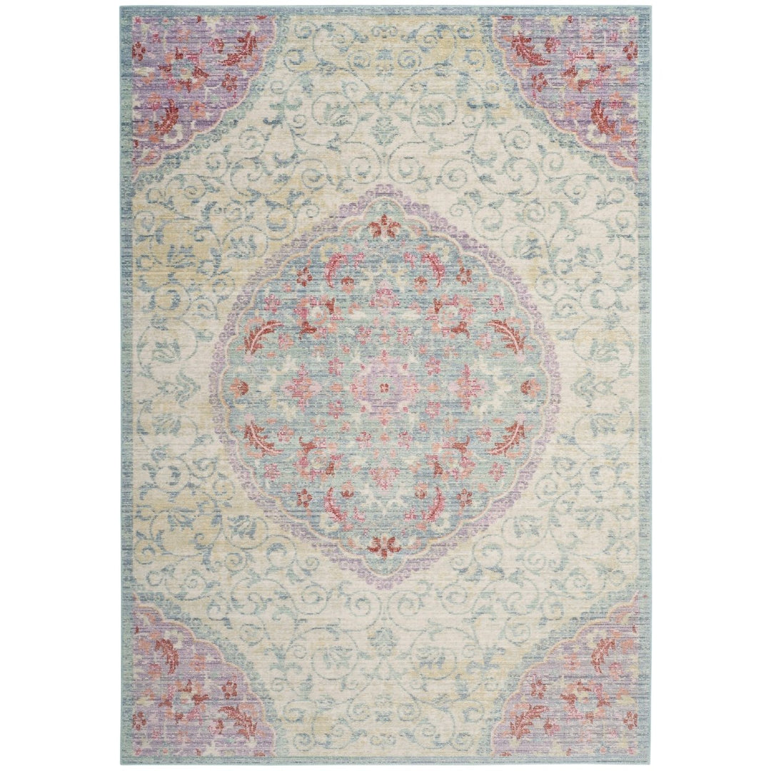 SAFAVIEH Windsor Collection WDS335P Light Grey / Blue Rug Image 8