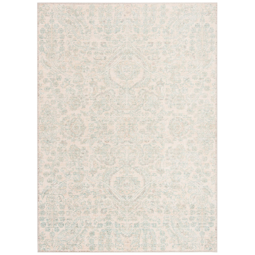 SAFAVIEH Windsor Collection WDS355A Cream / Aqua Rug Image 1