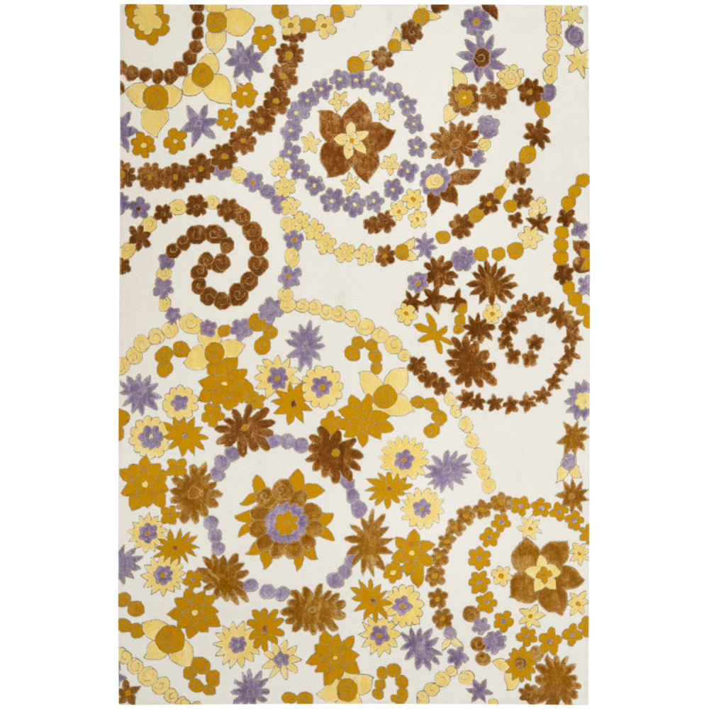 SAFAVIEH Wilton WIL343A Hand-hooked Ivory / Brown Rug Image 2