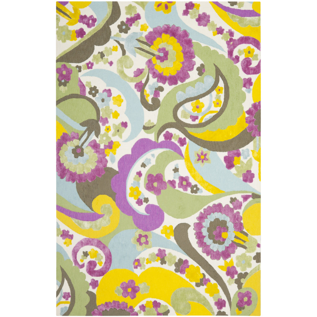 SAFAVIEH Wilton WIL349A Hand-hooked Green / Fuchsia Rug Image 1