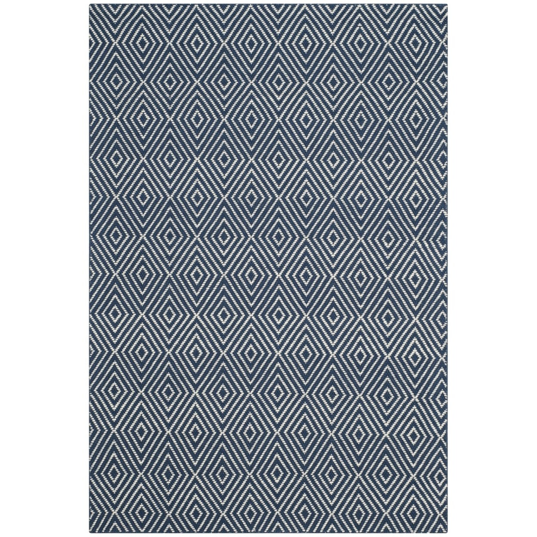 SAFAVIEH Wilton WIL715C Hand-hooked Navy / Ivory Rug Image 1