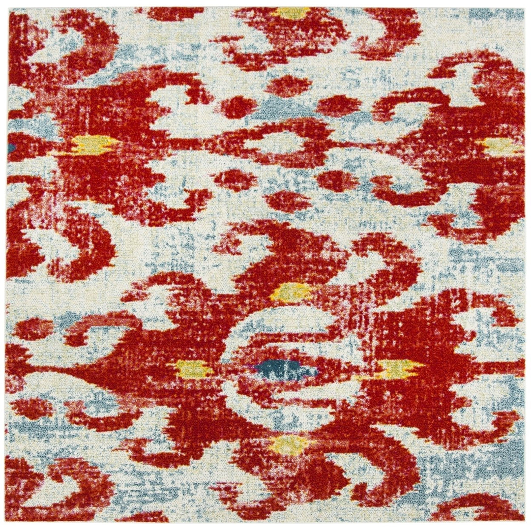 SAFAVIEH Watercolor WTC622L Brick / Light Blue Rug Image 1