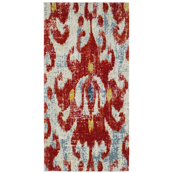 SAFAVIEH Watercolor WTC622L Brick / Light Blue Rug Image 1