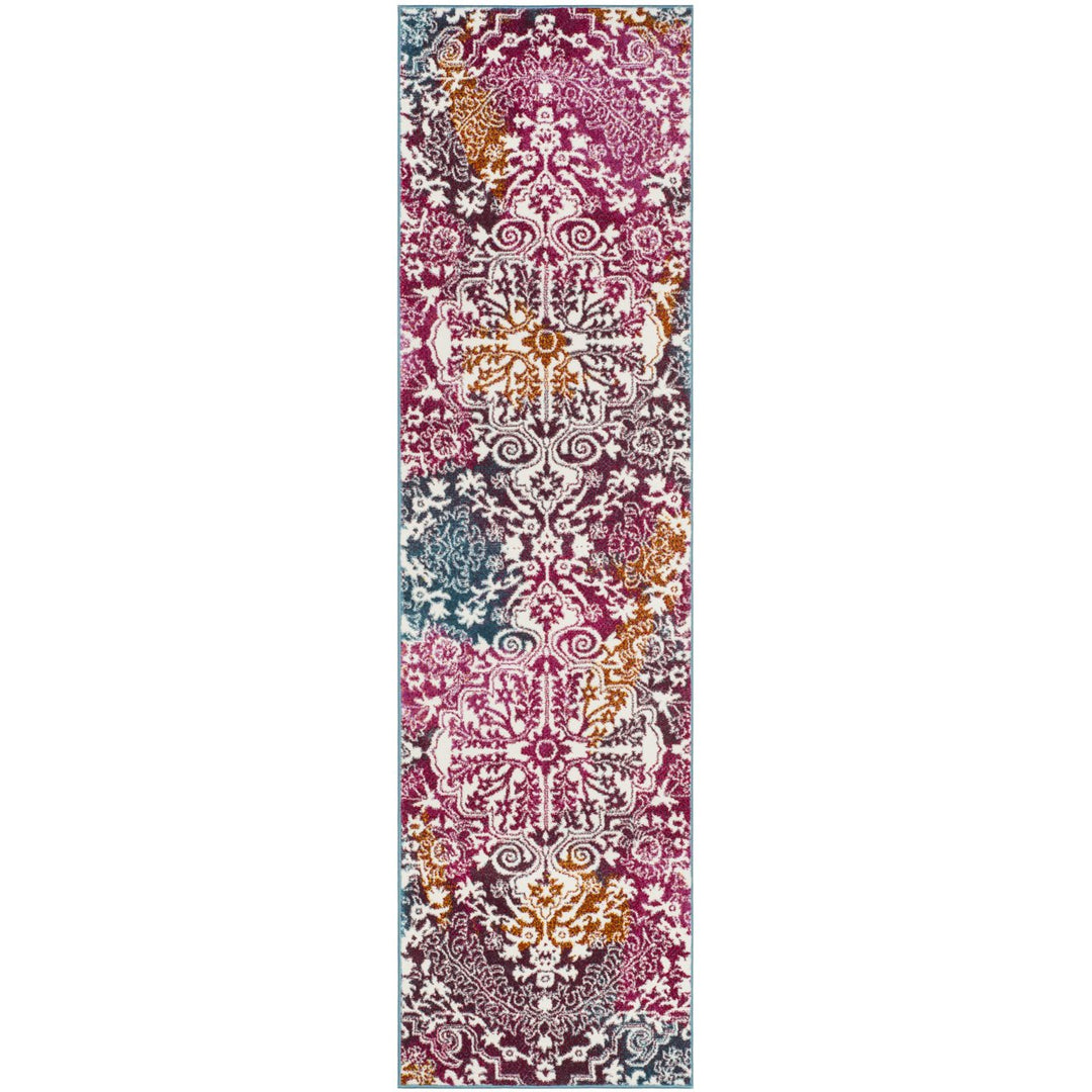 SAFAVIEH Watercolor Collection WTC669F Ivory / Fuchsia Rug Image 5