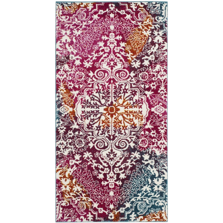 SAFAVIEH Watercolor Collection WTC669F Ivory / Fuchsia Rug Image 8