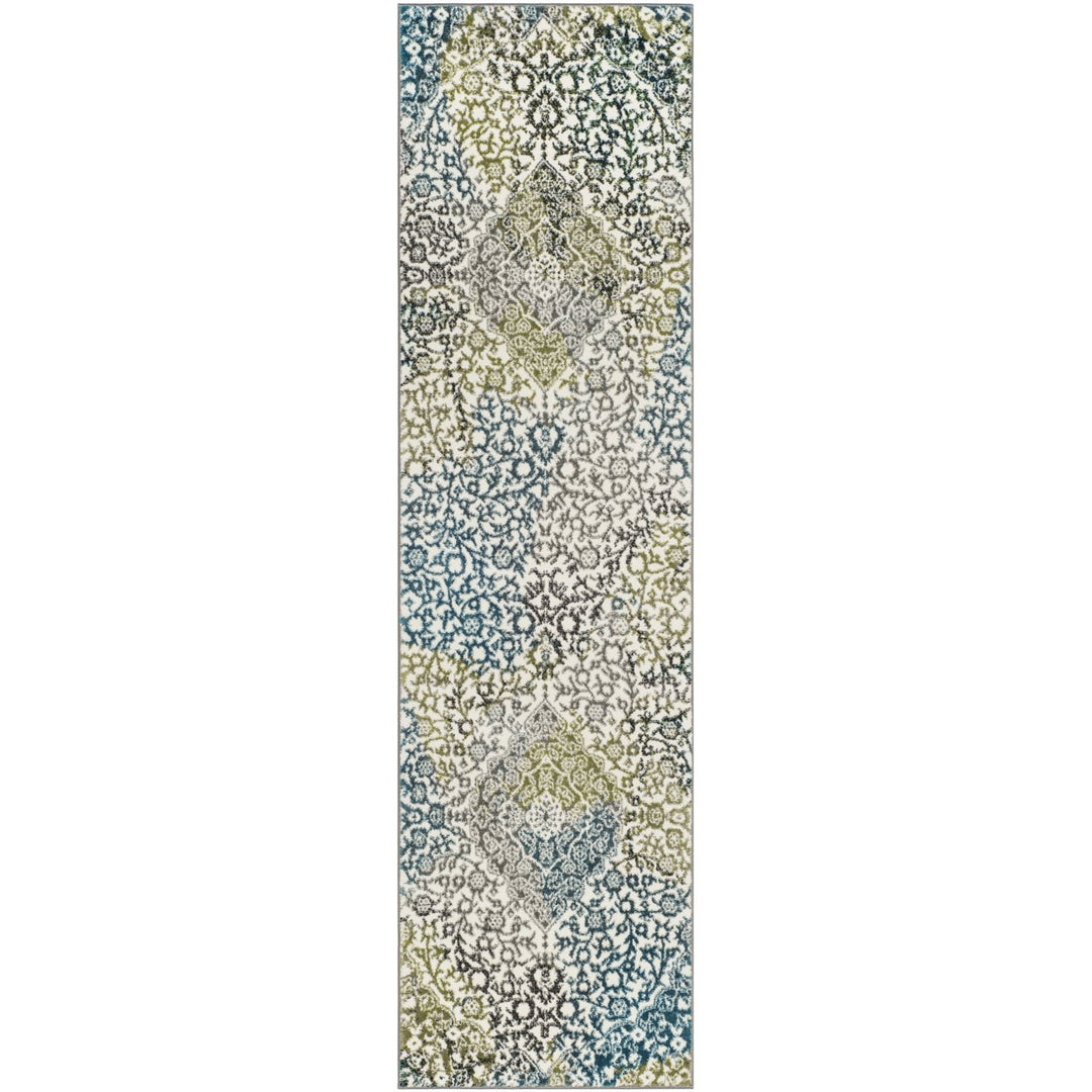 SAFAVIEH Watercolor WTC672B Ivory / Peacock Blue Rug Image 1