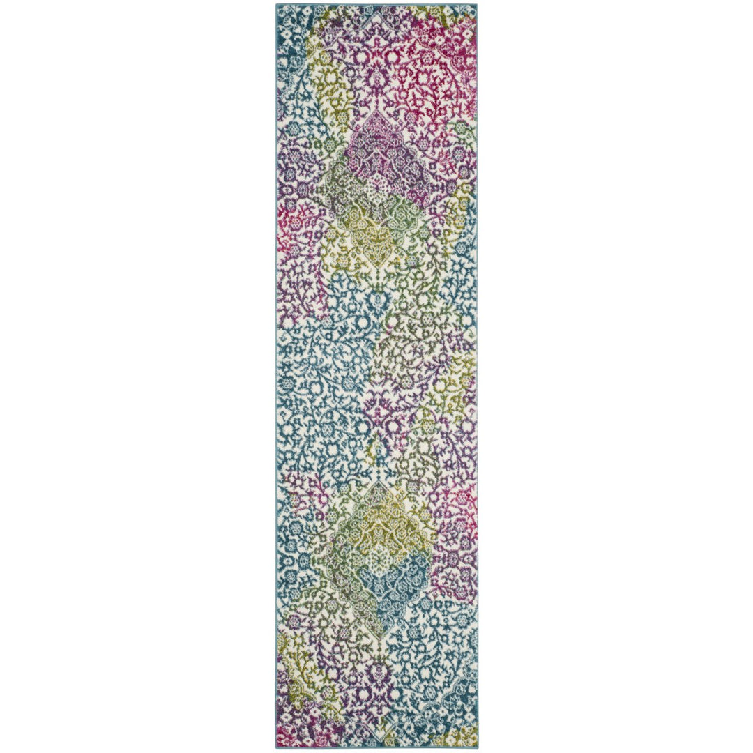 SAFAVIEH WTC672F Watercolor Ivory / Fuchsia Image 1