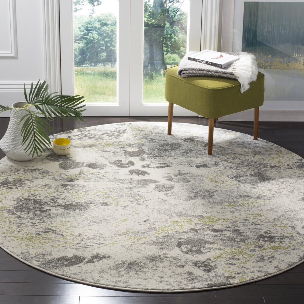 SAFAVIEH Watercolor Collection WTC696A Ivory / Grey Rug Image 2