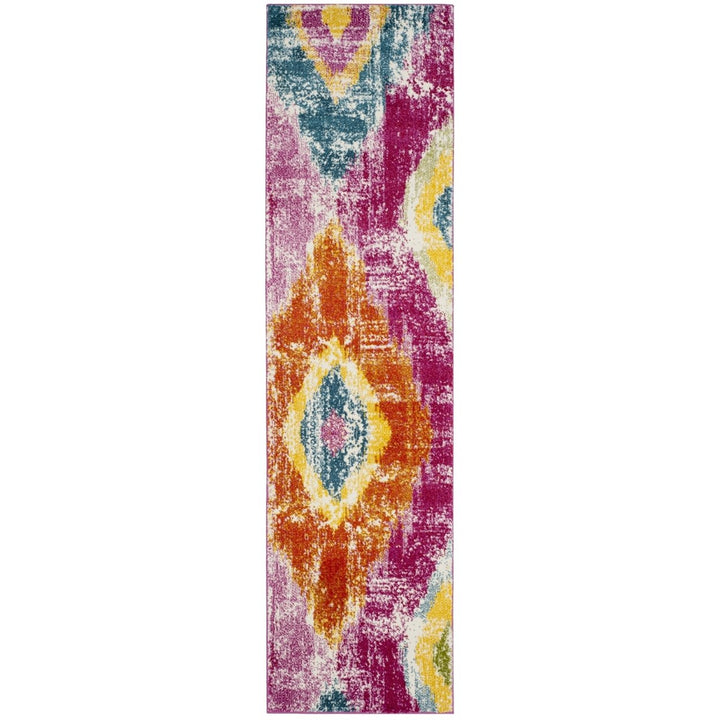 SAFAVIEH Watercolor Collection WTC699K Fuchsia/Orange Rug Image 1